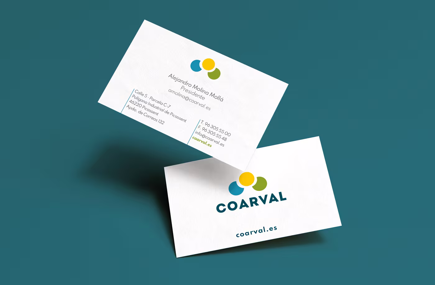 diseno business card coarval abranding