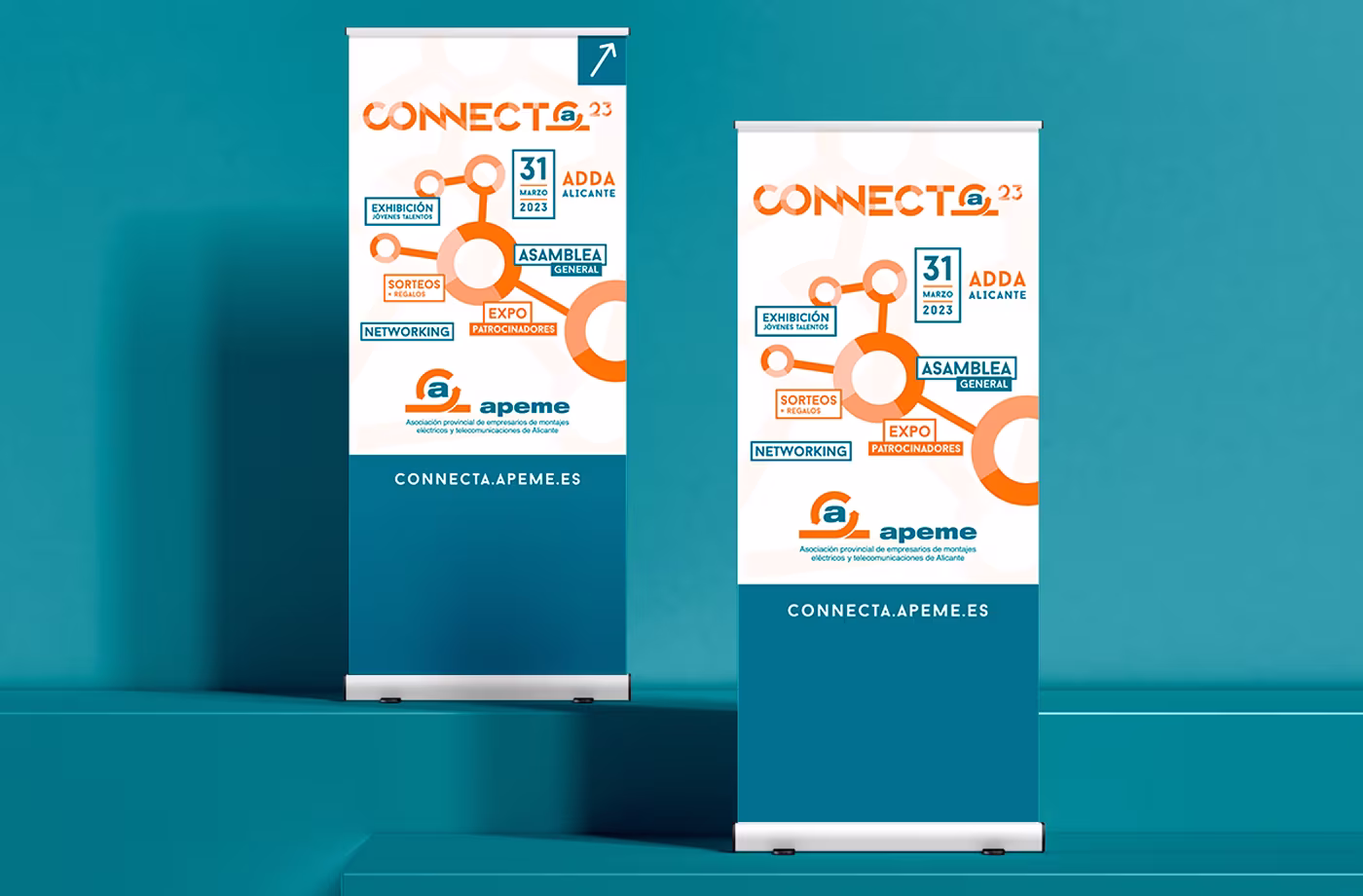 diseno rollup connecta 23 aranding