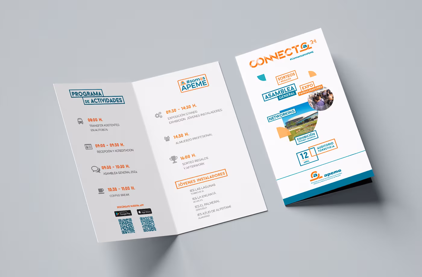 diseno triptico connecta 24 abranding