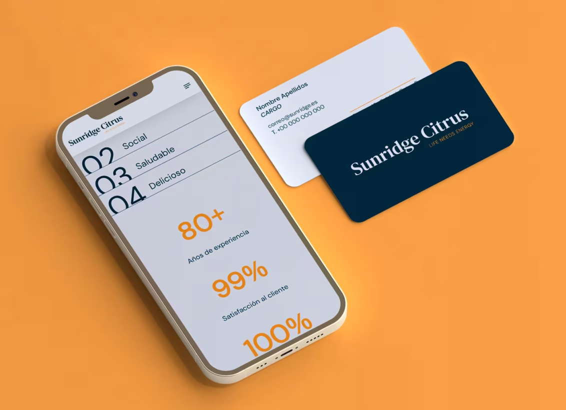 movil tarjetas SunridgeCitrus abranding