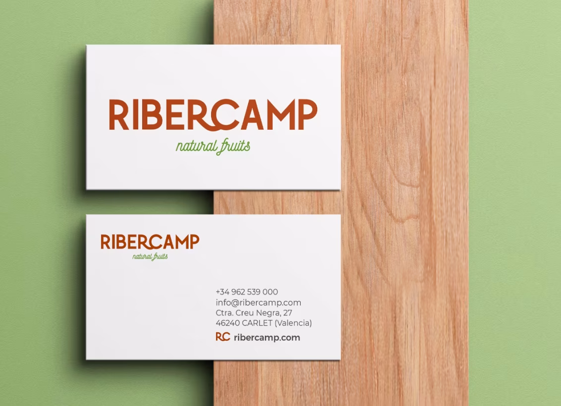 diseno business card ribercamp abranding