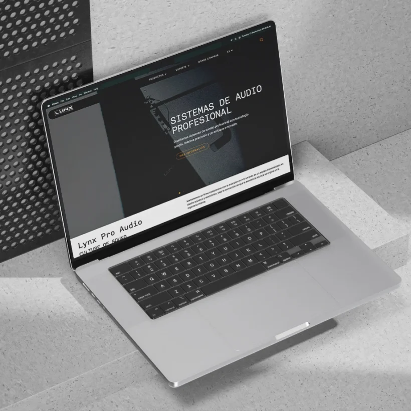 Home 8 Lynx Pro Audio Diseño web responsive