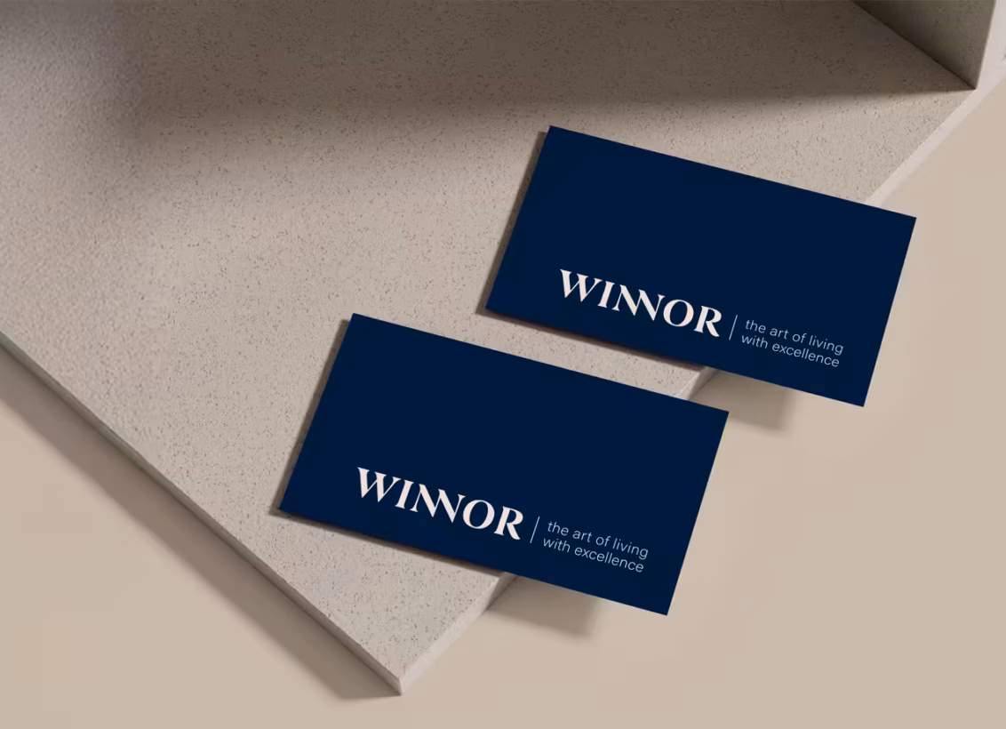 diseno business cards winnor abranding