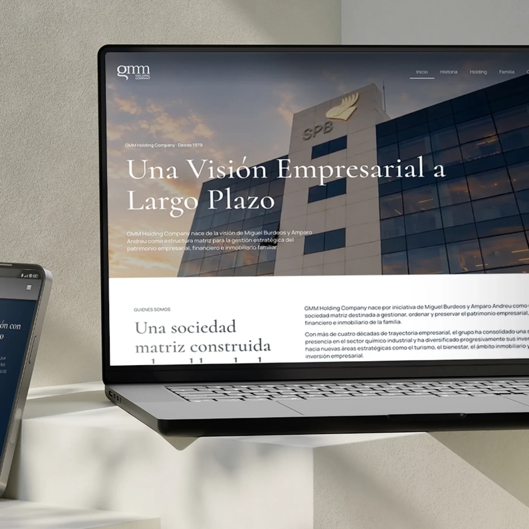 Home 1 GMM Holding Company Diseño web responsive