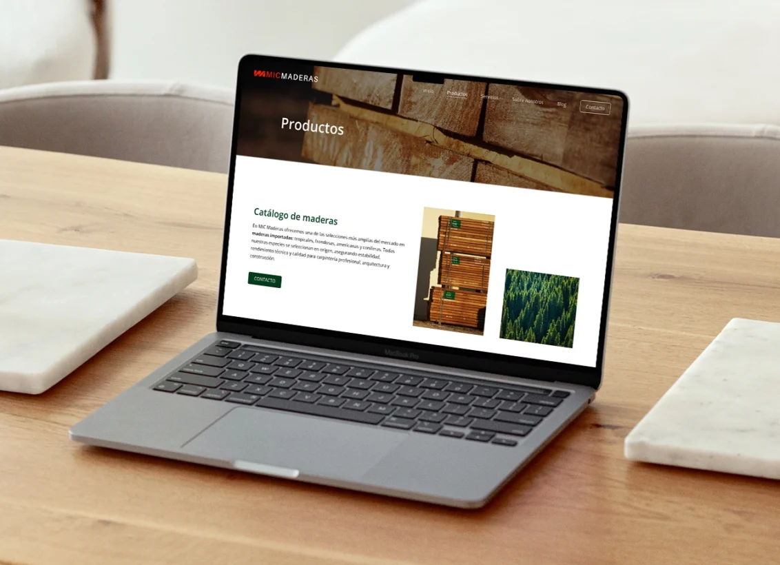 Mic Maderas Diseño web responsive