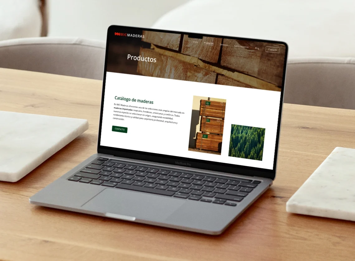 Mic Maderas Diseño web responsive