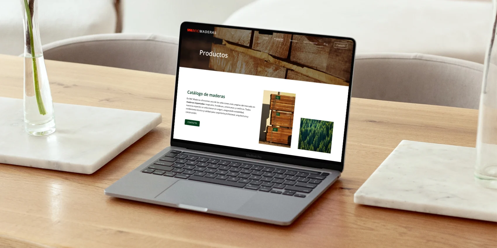 Home 2 Mic Maderas Diseño web responsive